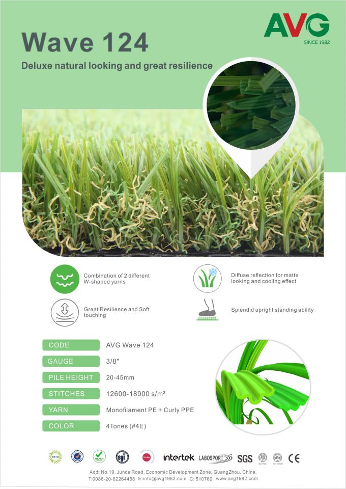 Peyzaj Çim Suni Çim Bahçe Peyzaj Çim ECO Backing 100% Geri Dönüştürülebilir 0