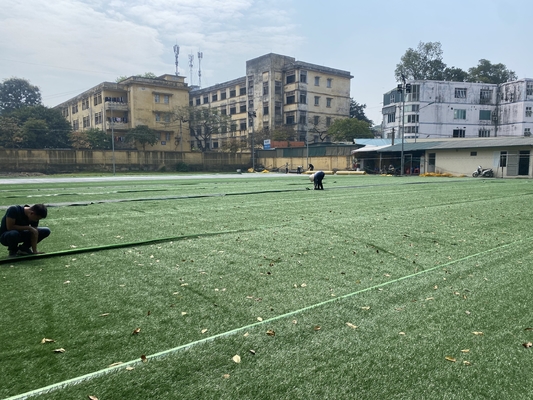 PE Kompozisyon 50mm Dış Mekan İç Mekan İçin Sahte Futbol Çim Tedarikçi